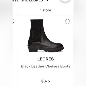 Legres BLACK LEATHER CHELSEA BOOTS